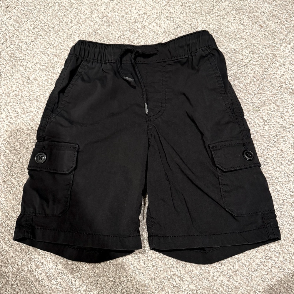Black Hybrid Cargo Shortss